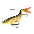 thumbnail image 6 of NIBOLOG 10cm/10g Artificial Bait Bright Color 3D Simulation Eyes Realistic Looking Treble Hook Design Easy Penetration Fishing Artificial Bait Multi-Jointed Swimbait Fishing Supplies, 6 of 8