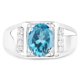 thumbnail image 3 of 2.18 Carat Genuine London Blue Topaz and White Topaz .925 Sterling Silver Ring QJ Model, 3 of 3