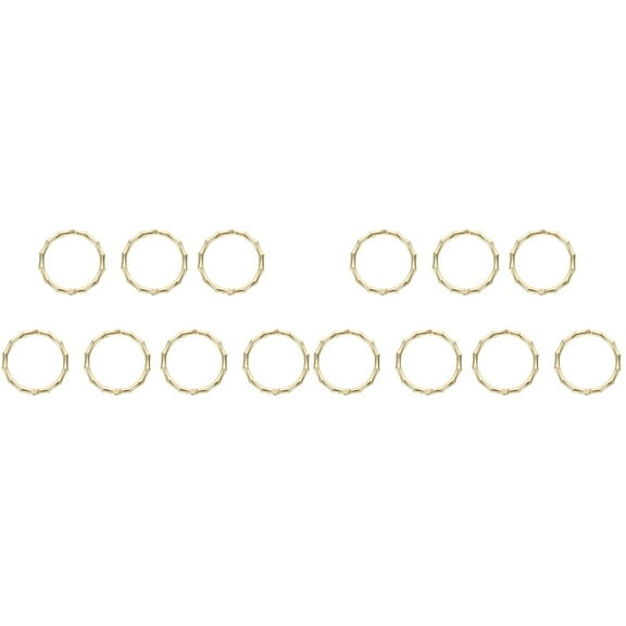 EXHUMKY 14 Pcs Circle Metal Binder Rings for Loose Leaf Page Turning