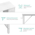 thumbnail image 7 of JEZWX 40" White Small Desk with Fabric Drawer for Kids Girls, 7 of 7