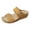 Yellow, variant on Women's Studded Orthopedic Platform Wedge Slides Sandals with Arch Support Fashion Comfortable Leather Buckles Orthotic Walking Slip on Dress Summer Shoes Khaki Size 6