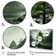 thumbnail image 3 of Designart Trees Wall art decor, Tree Canvas wall art, Tree Pines I , Red Traditional Canvas wall art, 32x24 inches, 3 of 5