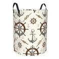thumbnail image 2 of Balery Anchor with Rope Round Laundry Basket with Handles Waterproof Freestanding Laundry Hamper for Clothes Toys in the Dorm and Family-Small, 2 of 8