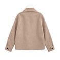 thumbnail image 5 of Busydd Suede Jackets for Women with Pockets Fashion Solid Color Button Down Fall Jackets Casual Comfortable Long Sleeve Lapel Jackets, 5 of 10