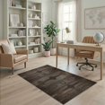 thumbnail image 2 of ODIKA 4'x6' Washable Area Rug Farmhouse Distressed Plank Circle Earthy Cowboy Vintage Grain Playful Expressive for Dorm Room, Small Living Stain Resistant Low Profile, Easy Care, 2 of 7