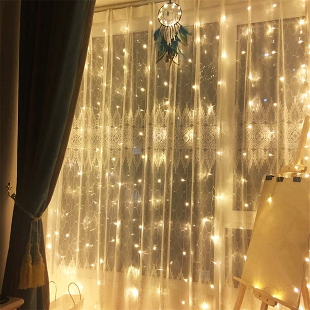 Luz LED Creative Party Wedding Curtain Lights USB String Light With Remote Control AHeartcove LED221201-0718JD