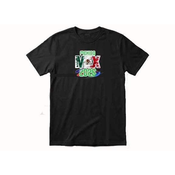 Mexico Soccer Country Flag T-Shirt 2026 – Unisex Adult Football Fan Tee, World Tournament Supporter Shirt - Black - S