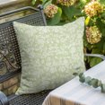 thumbnail image 3 of Throw Pillow Covers 18x18 Inch, Botanical Rose Bud Decorative Pillow Cases for Couch Sofa Bed, Vintage Mint Green Floral Leaves Farmhouse Cotton Linen Square Home Decor Pillowcases, 3 of 9