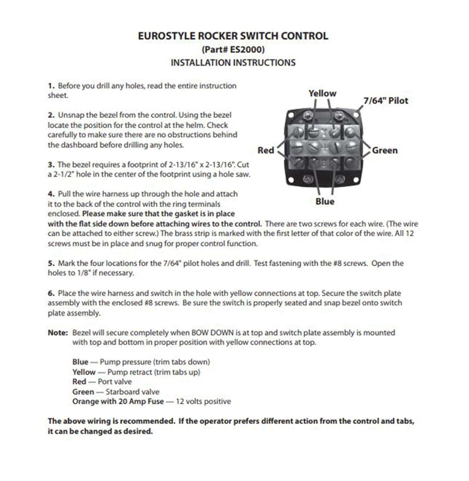Bennett ES2000 Euro Waterproof Rocker Switch