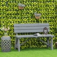 thumbnail image 2 of Outsunny Wooden Garden Bench for Outdoor, 2-person Patio Bench, Loveseat Furniture for Lawn, Deck, Yard, Porch and Entryway, Grey, 2 of 10