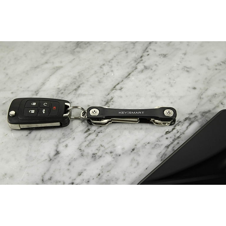 KeySmart Flex Key Holder, Flexible Polycarbonate Plastic, Holds 8 Keys,  Unisex, Black 