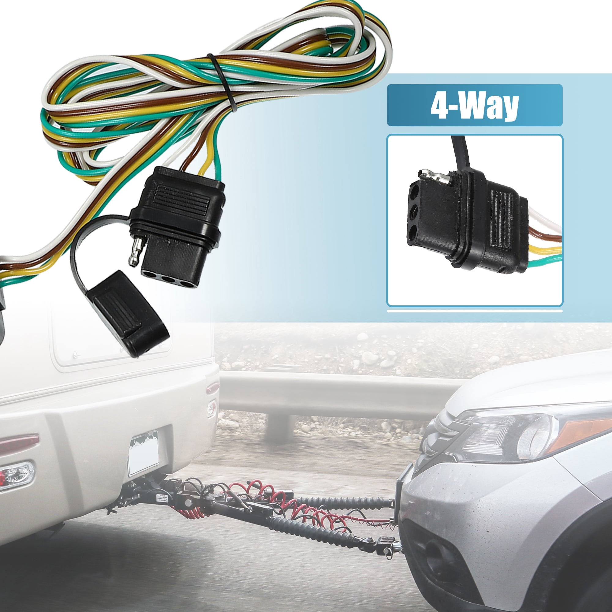 Unique Bargains 56033 4-Pin Trailer Wiring Harness for Nissan Rogue 1 Set