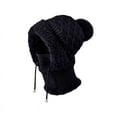 thumbnail image 4 of Tittly Winter Hats Beanie Hood Ski Over Windproof Plush Hood Fuzzy Ski Winter Adjustable Women Men Skull Caps Hats for Women Black One Size, 4 of 7