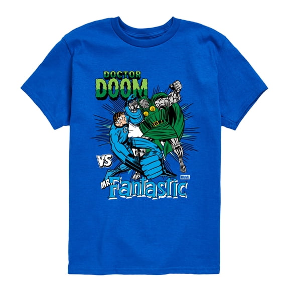 Fantastic Four - Dr. Doom Vs Mr. Fantastic - Youth Boys Short Sleeve Graphic T-Shirt