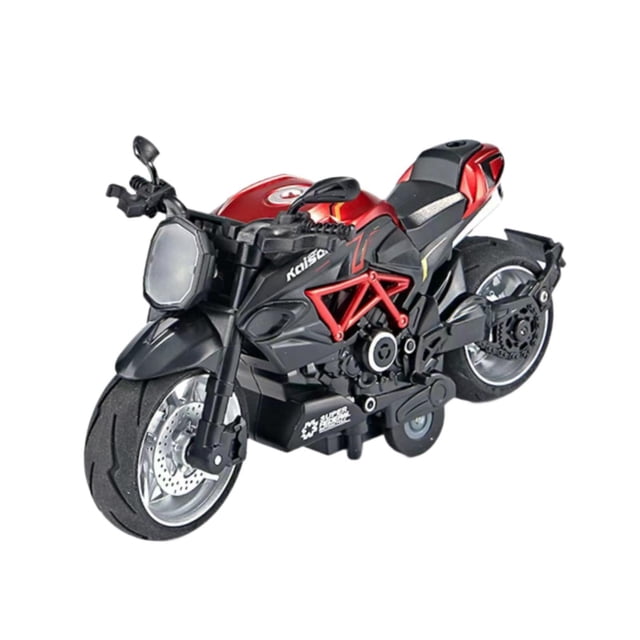segolike Modèle de Moto Ornements en Alliage Moto à Rétrofriction Jouet pour Adolescents Garçons Enfants Rouge