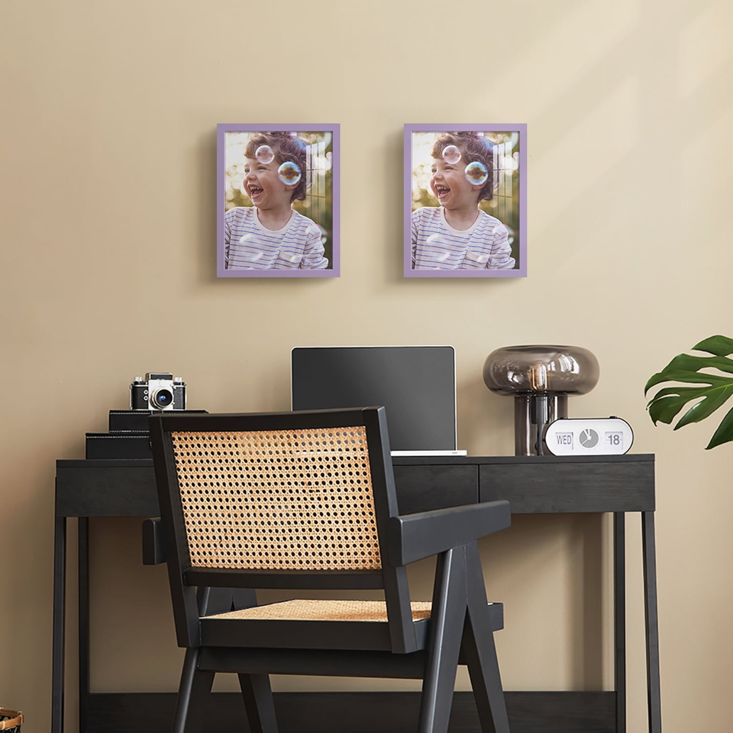 Modern 11 in. x 14 in. Violet Picture Frame (Set of 2)