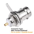 thumbnail image 2 of BNC Female Bulkhead Solder RF Coaxial Connectors with Brass Inner Core 15pcs, 2 of 4