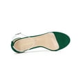 thumbnail image 4 of BLISSFUL STEP Women's Clear Ankle Strap Stiletto Heel Sandals Emerald Green 10, 4 of 6