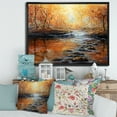 thumbnail image 2 of Sunrise Glow In The Autumn Forest 20 in x 12 in Framed Painting Canvas Art Print, by Designart, 2 of 5