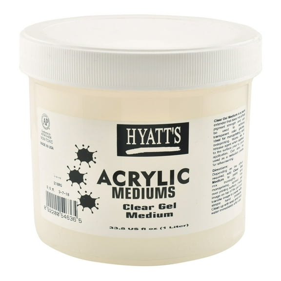 Hyatt's Acrylic Clear Gel Medium, 32 Ounce Bottle, 1 Each