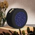 thumbnail image 6 of Yiaed Bone And Star For American Print Travel Jewelry Case Bridesmaid Gift Boxes Jewelry Travel Organizer Small Round Jewelry Box Mini Storage-Black, 6 of 7