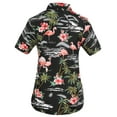 thumbnail image 2 of SSLR Hawaiian Shirt for Women Flamingo Short Sleeve Casual Button Down Shirts Beach Aloha Tops, 2 of 7