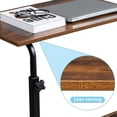 Alvantor Adjustable Overbed Rolling Laptop Table With Wheels, Height ...