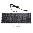 thumbnail image 2 of 87 Key Wired Gaming Keyboard, RGB Backlit Mechanical Keyboard with Round Hat Design, Water Proof USB Computer Keyboard, for Computers Plug & Play, 2 of 7