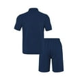 thumbnail image 4 of GERsome Mens Workout Short Sets 2 Piece Summer Short Sleeve V Neck Button Down T Shirts and Shorts Tracksuit Sets with Pockets S-3XL, 4 of 4