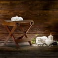 thumbnail image 2 of Sorbus Bamboo Folding Step Stool Bench, Brown, 2 of 8