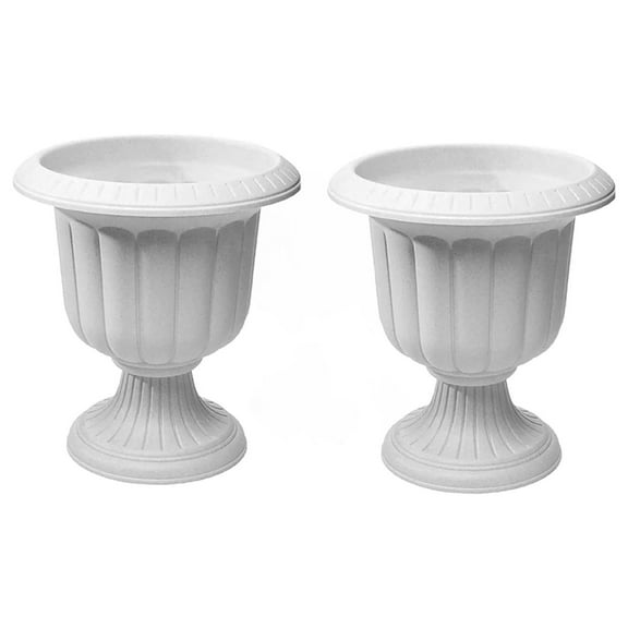 Bilot Classic Urn Garden Pot/Planter, Plastic ( Pack of 2) (Stone, 19")