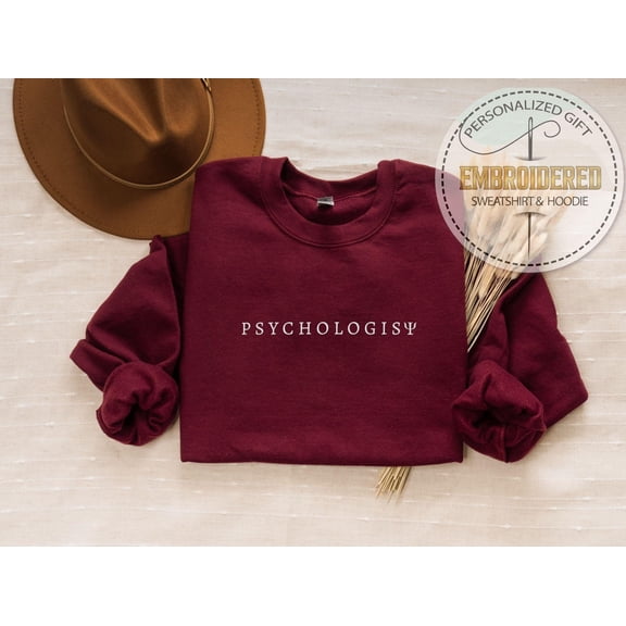 Embroidered Psychologist Sweatshirt, Mental Health Sweatshirt, Therapist Sweatshirt, Doctor Sweatshirt, Graduation Gift, Therapy Gift