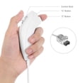 thumbnail image 3 of Game Controller For Wii And Nunchuk Motion 2 In 1, Built-In Motion Plus Remote And Nunchuck Controller With Silicon Case For Nintendo Wii And Wii U (White), 3 of 7