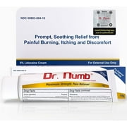 Dr. Numb 5% Lidocaine Topical Anesthetic Numbing Cream for Pain Relief - 10g Pack of 3