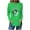 Green A, variant on Enjoytime Womens Fashion Blouses Printed Long Sleeves Women Round Neck Casual Tops Sweatshirt Shirts