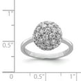 thumbnail image 3 of Auriga Fine Jewelry 925 Sterling Silver Rhodium-plated CZ Ring for Women Size 8, 3 of 6