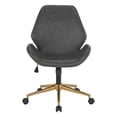 thumbnail image 4 of Reseda Office Chair in Black Faux Leather with Gold Base, 4 of 9