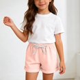 thumbnail image 6 of 3-Pack Toddler Boys Girls Casual Shorts Elastic Waist Drawstring Comfortable Lightweight Cotton Sweatshorts for Summer Playwear Lounge Basic Activewear, 6 of 9