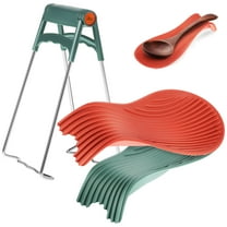 SOPOTUTU 1Set Silicone Utensil Rest and Hot Plate Gripper Clamp for Cooking Kitchen Use Assorted Colors