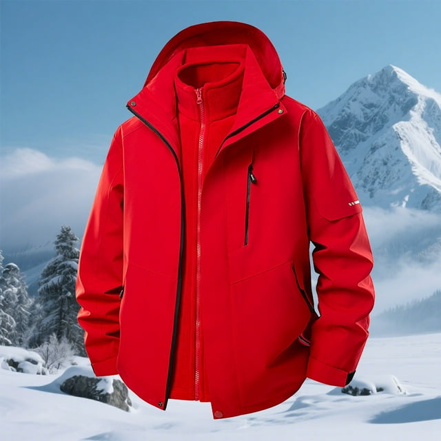 LOVZFMLL Jackets for Men's Solid Color Outdoor Climb Sport Run Pocket Zipper Long Sleeved Hooded