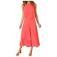 thumbnail image 1 of Conjunto de dos piezas de verano para mujer: top sin mangas con cuello redondo y pantalones anchos, traje de poliéster con detalle de botones, 1 of 5
