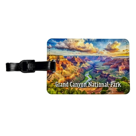 Grand Canyon National Park Arizona Faux Leather Travel Luggage Tag