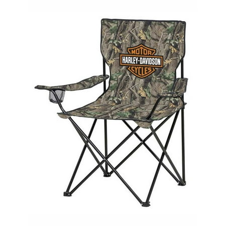 Harley-Davidson Folding Outdoor Chair w/ Storage Bag Lightweight Realtree® Camo Pattern Harley Davidson