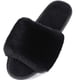 thumbnail image 1 of Pantuflas planas de espuma de piel sintética para mujer, zapatos de casa con punta abierta, sandalias, 1 of 7
