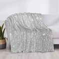 thumbnail image 4 of Throw Blanket for Couch, Silver Glitter Super Soft Fuzzy Comfy Warm Throw Blanket, Cuteness Lightweight Cozy Plush Flannel Blanket & Throws for Sofa and Bed All Season, 4 of 5