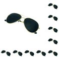 thumbnail image 2 of Gafas de sol Qarigey unisex marco de metal dorado, 2 of 5