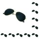 thumbnail image 2 of Gafas de sol Qarigey unisex marco de metal dorado, 2 of 5