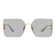 thumbnail image 3 of Miu Miu Sunglasses MU 54YS Gold Light Grey 5AK3/0B Logo Women AUTHENTIC, 3 of 6