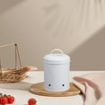 thumbnail image 2 of WRKEKC Clearance Mesh Metal Storage Bucket with Lid, Iron Kitchen Container for Potato Onion Garlic, Ventilated Vegetable Bin, 3 Sizes for Pantry Countertop, 2 of 6