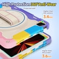 thumbnail image 6 of 3in1 Rotating Stand Case for iPad Pro 11 inch 4th/3rd/2nd Gen (2022/2021/2020) with Hand/Shoulder Strap, Shockproof Rugged, Black, 6 of 7